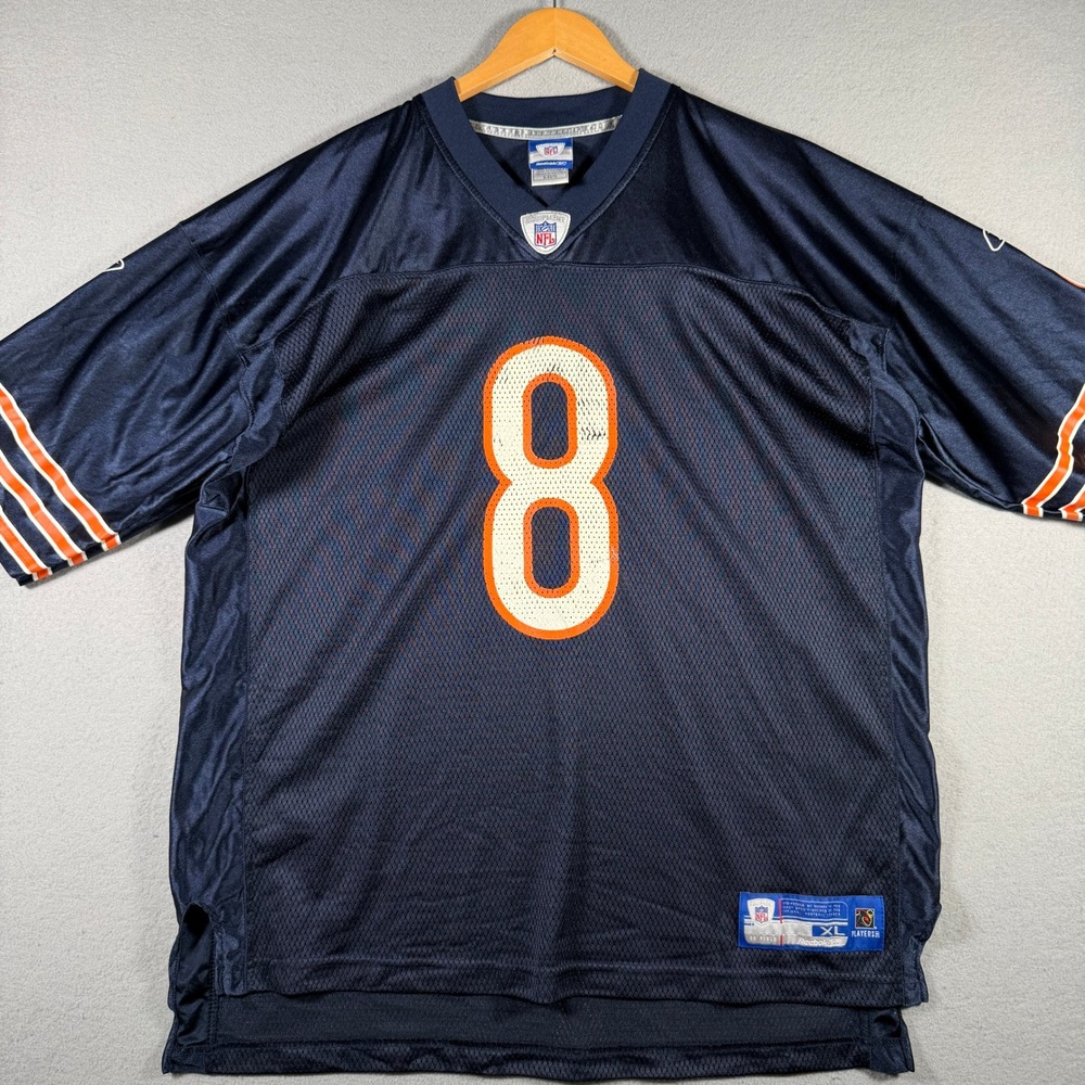 Reebok Chicago Bears Rex Grossman 8 NFL Jersey Navy Blue Mens XL 7009A 06